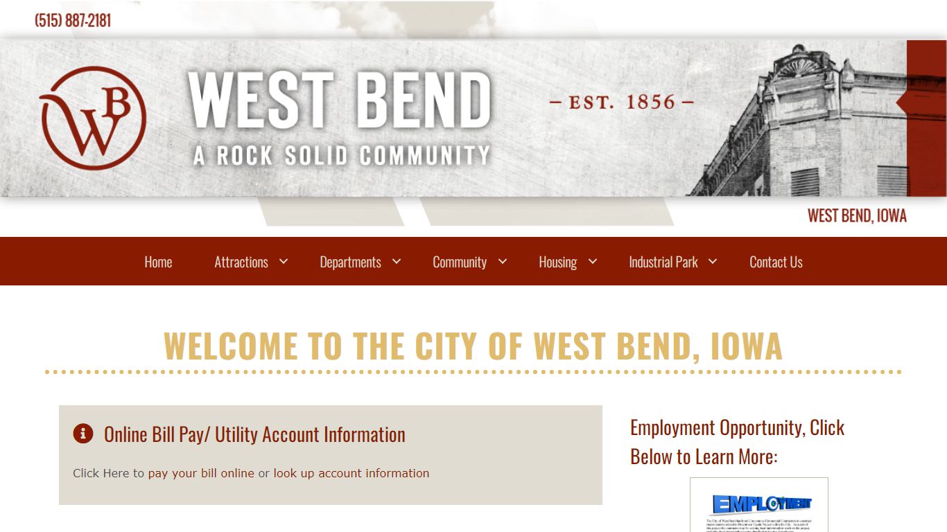 The City of West Bend, Iowa | Home of the Grotto of the Redemption